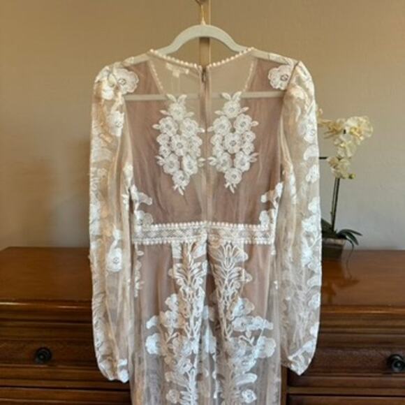 Free People x For Love & Lemons Temecula Jumpsuit NWT S Ivory $398 - Picture 5 of 9